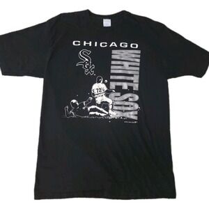 Vintage 1990 Chicago White Sox Black T-Shirt Size XL Artex Basebal MLB
